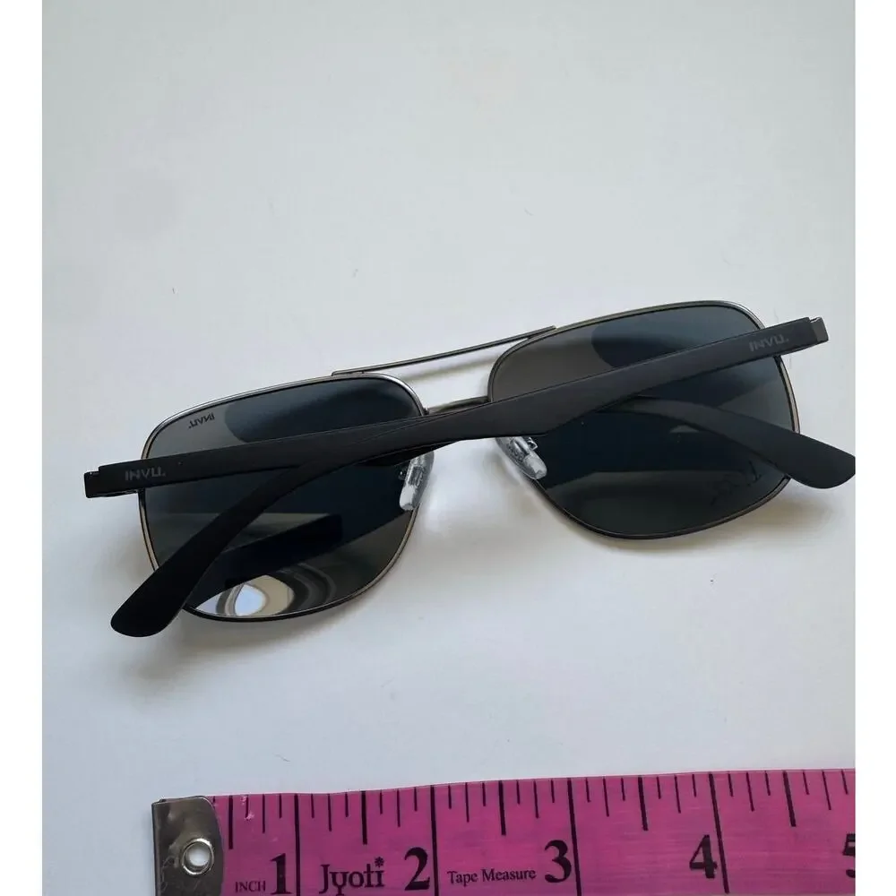 NEW INVU- 252Double bar grey aviator Sunglasses